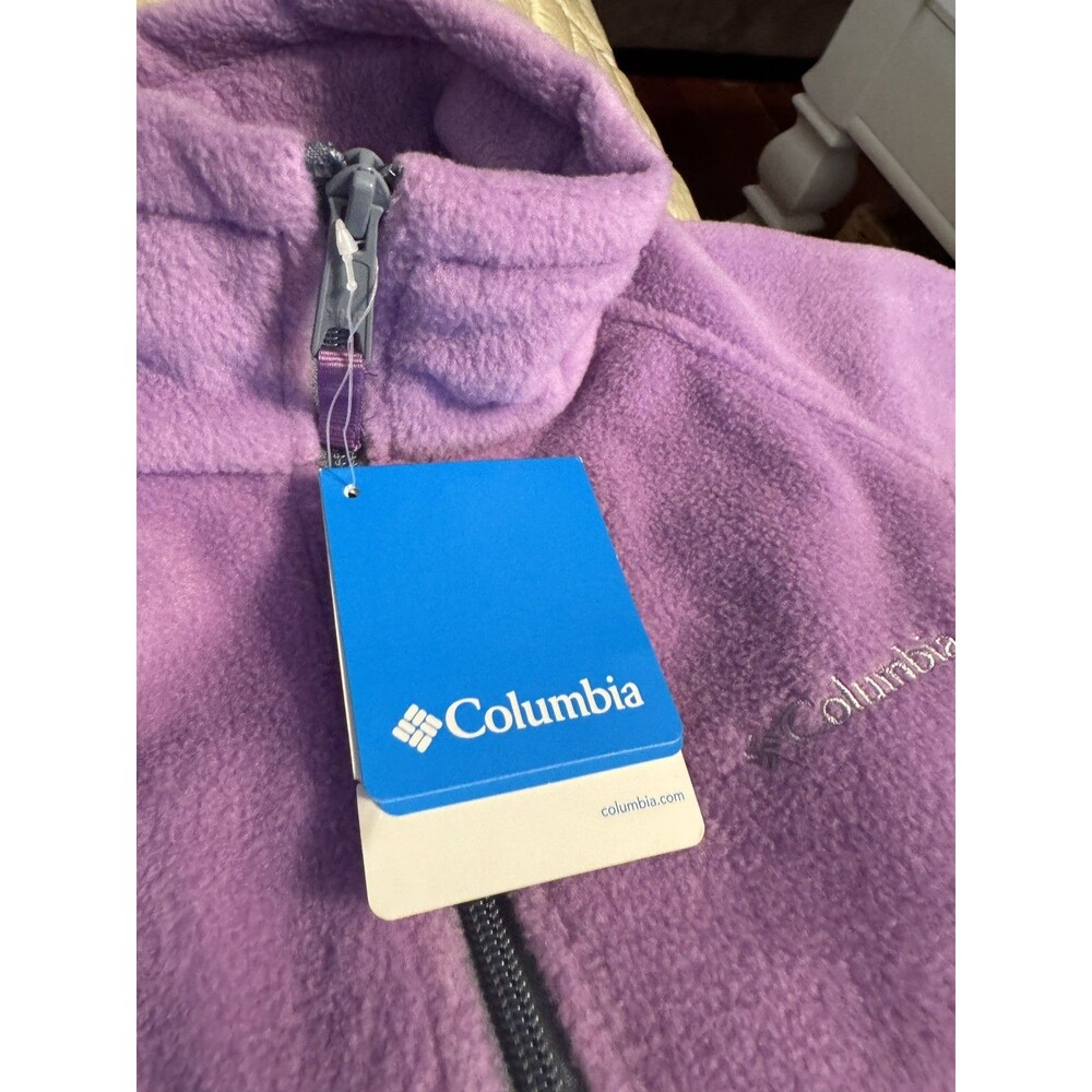 Columbia Sportswear Womens Medium Fleece Full Zip Jacket Lavender NWT - Picture 5 of 5
